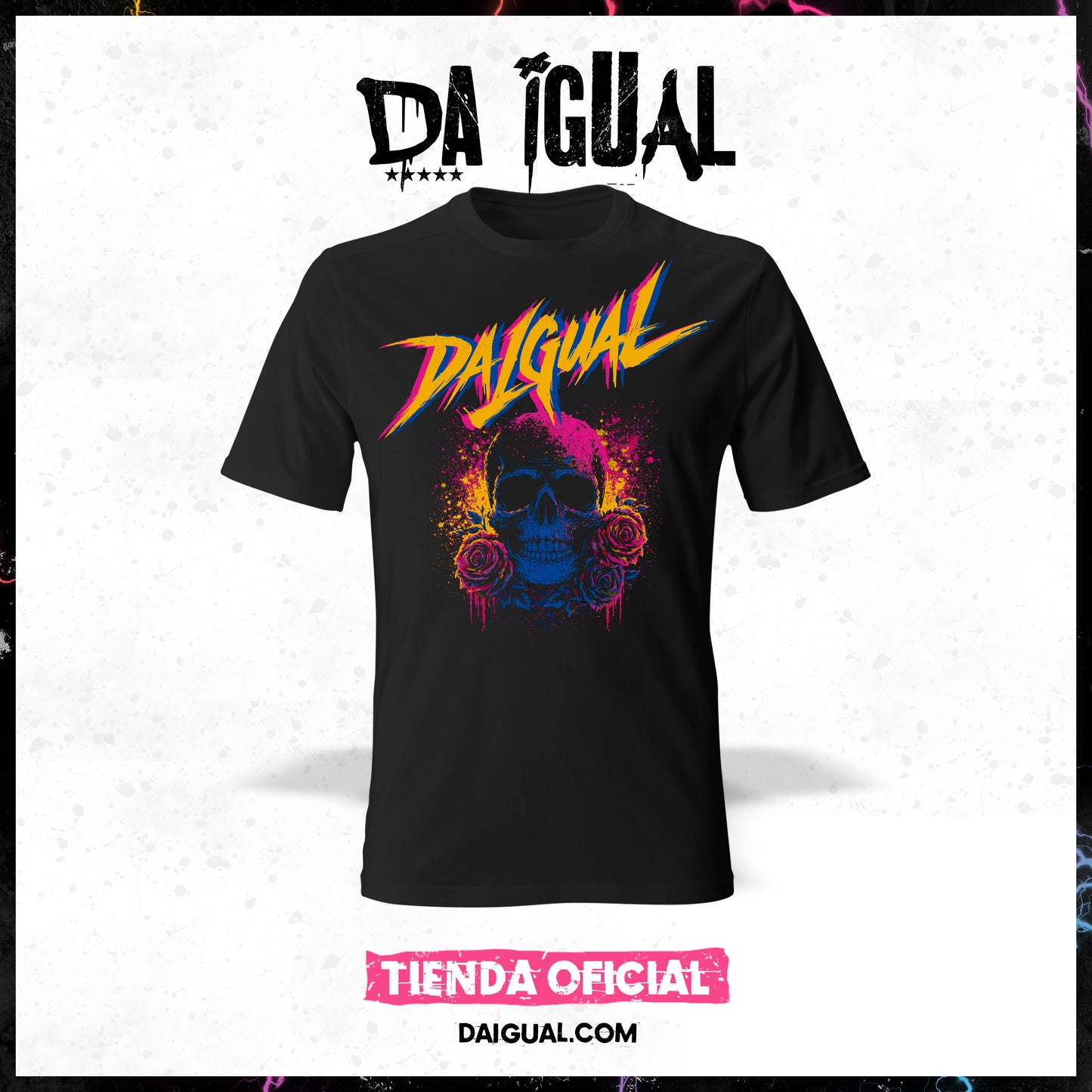 Camiseta Da Igual Oficial (CALAVERA 2026 Full Color)