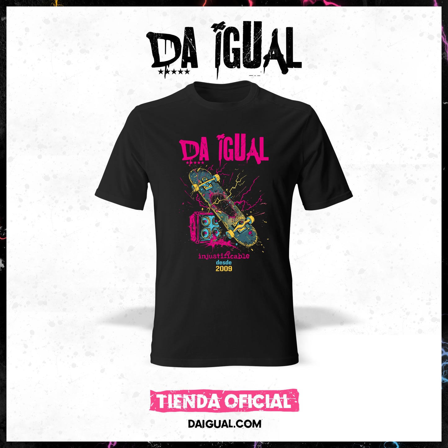 Camiseta Da Igual Oficial (Skate, injustificable)