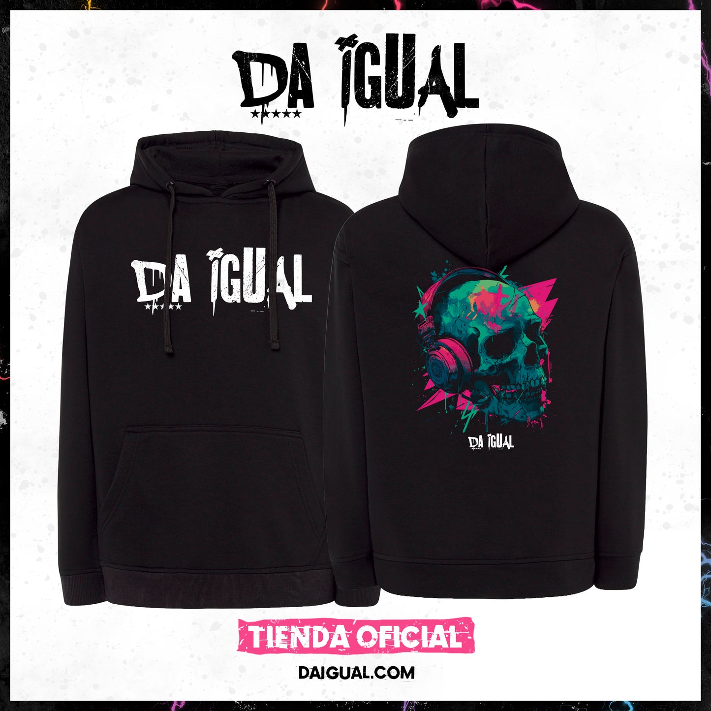 Sudadera Da Igual Oficial 2026 Calavera Unisex